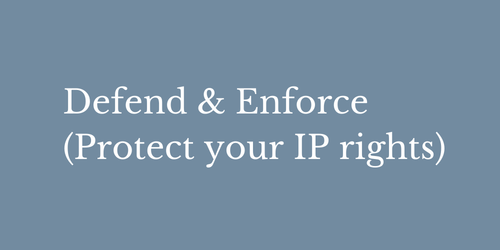 Defend & Enforce (Protect your IP rights)